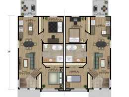 Plans intérieurs. Rue Martin, Châteauguay